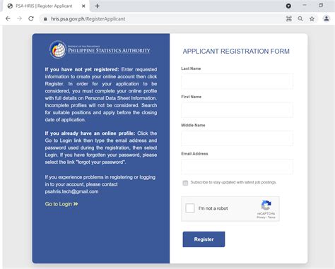 https://hris.psa.gov.ph/careerportal|Career Portal .